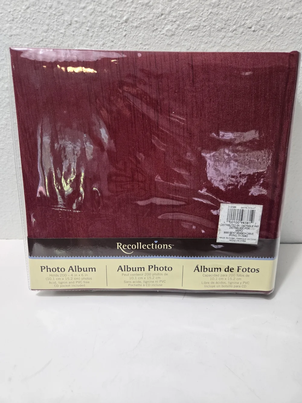 Recollections Burgundy Photo Album with Window